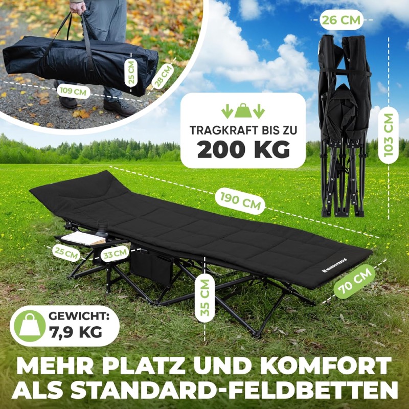 Feldbett klappbar: "XXL" von Nordictrails im Review von Nordictrails