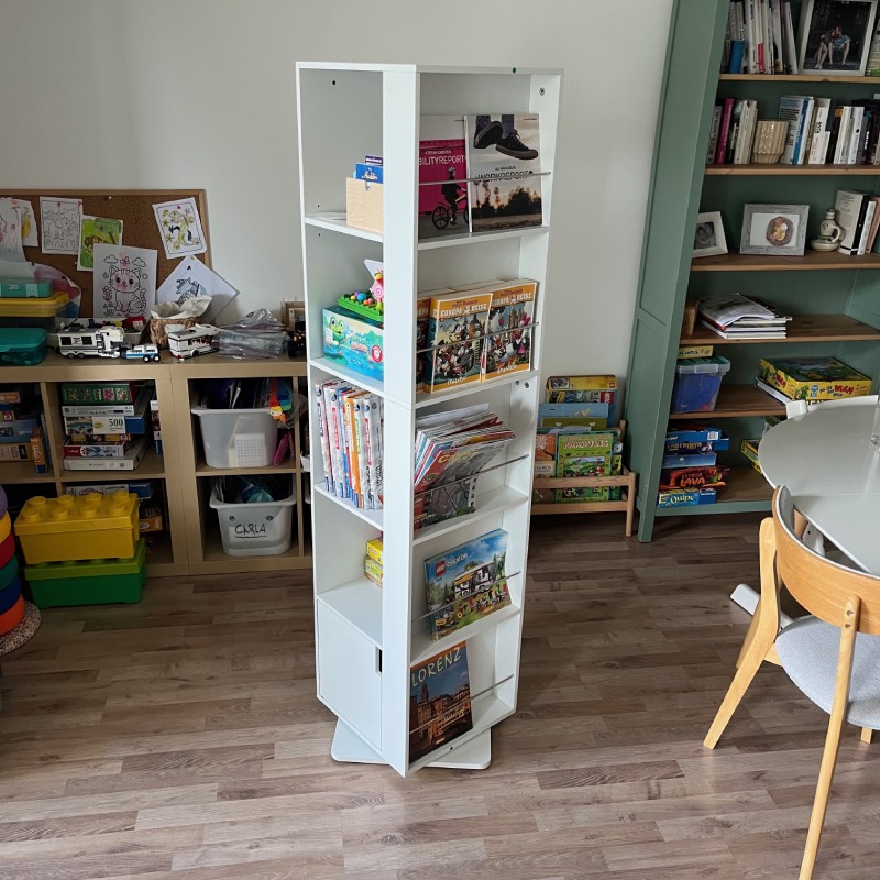 Drehbares Bücherregal von Yaheetech im Review von Yaheetech ©https://dadslife.at
