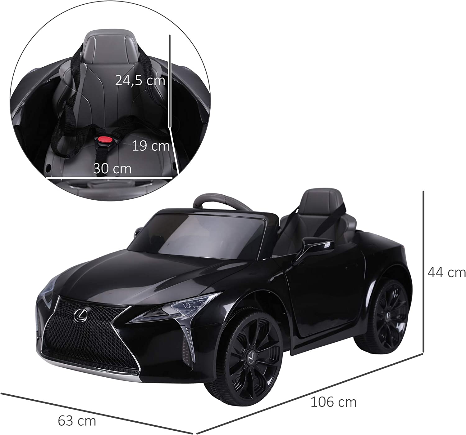 Kinder-Elektroauto "Lexus LC500 mit 6 Volt" von HOMCOM