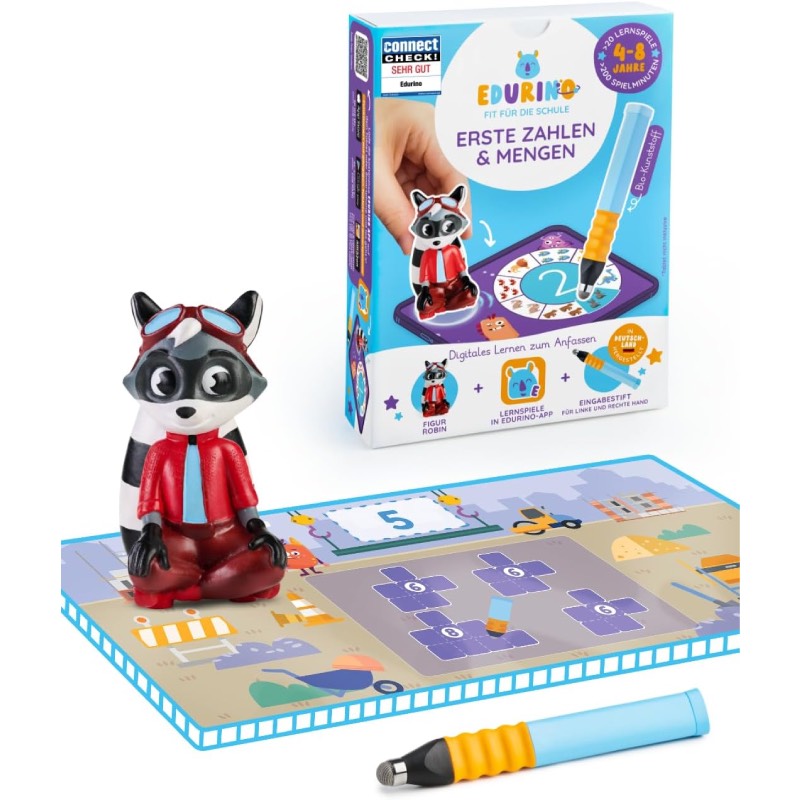 Lernspiel-Starterset inkl. Eingabestift "Robin - Zahlen & Mengen ab 4" von EDURINO