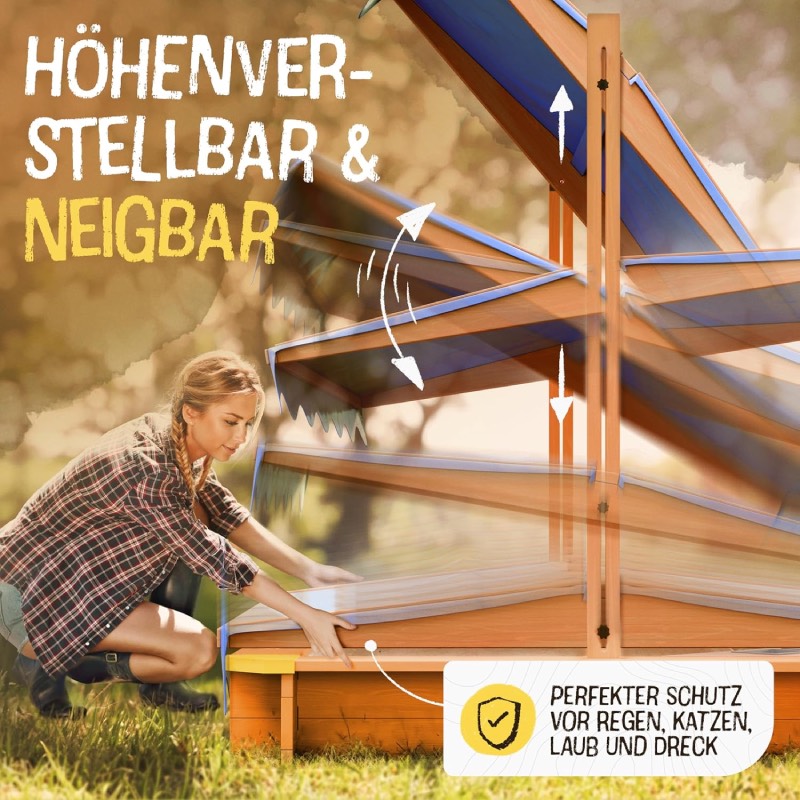 Sandkasten "L (140 cm x 140 cm)" von Friedo