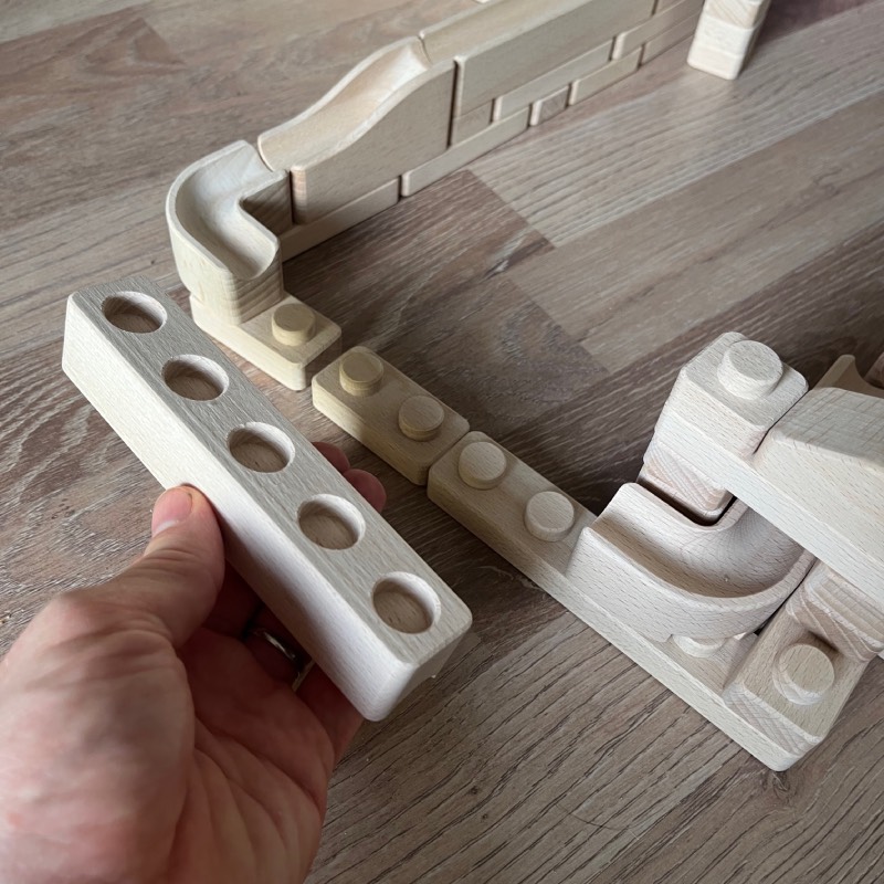 Holz-Murmelbahn: "M2 Basis (145 Teile)" von Baumkinder im Review von Baumkinder ©https://dadslife.at