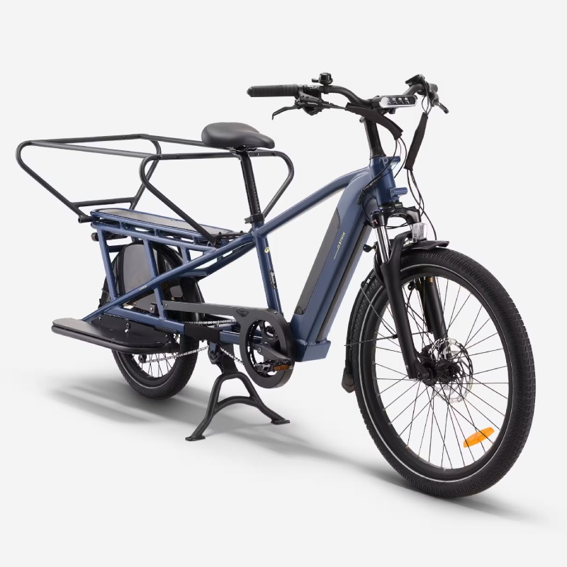 E-Lastenfahrrad: "Cargobike Longtail E-Three 500" von BTWIN im Review von BTWIN