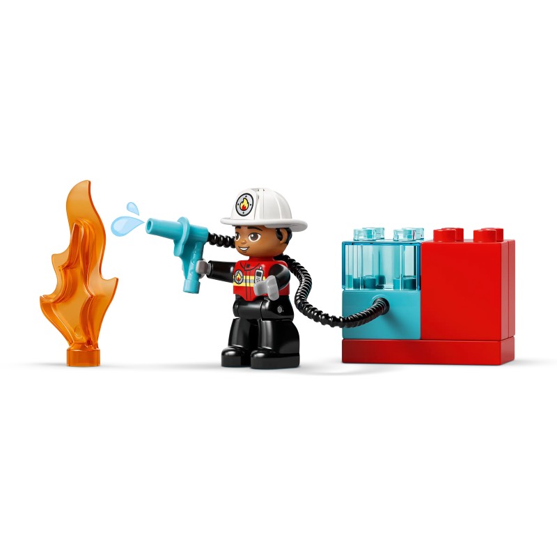 Bau- und Spielset "Löschauto mit Schlauch und Feuerwehrmann (10473)" von LEGO duplo