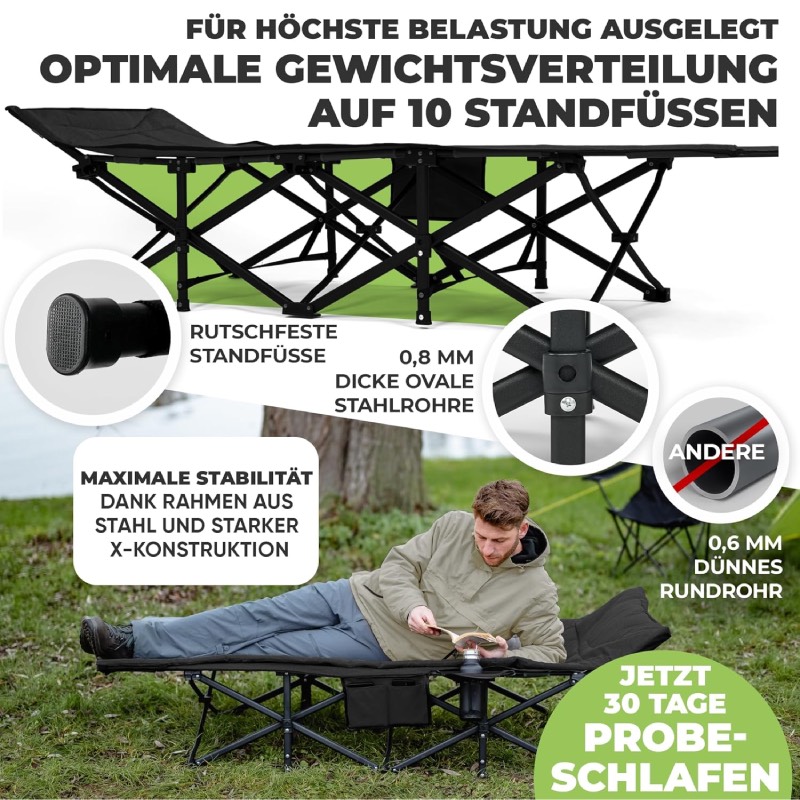 Feldbett klappbar: "XXL" von Nordictrails im Review von Nordictrails
