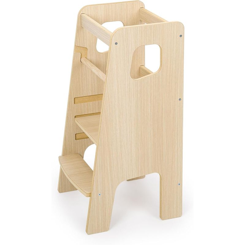 Lernturm-Montessori Tritthocker mit 2 Stufen und 3-stufiger Höhenverstellung-Obubu