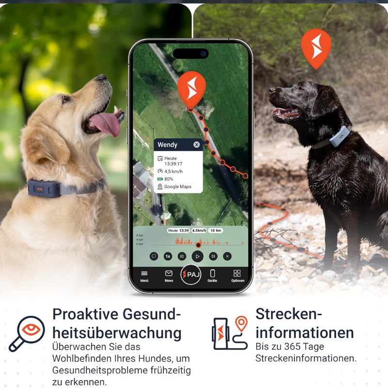 GPS Tracker für Hunde "Pet Finder 4G" von PAJ GPS