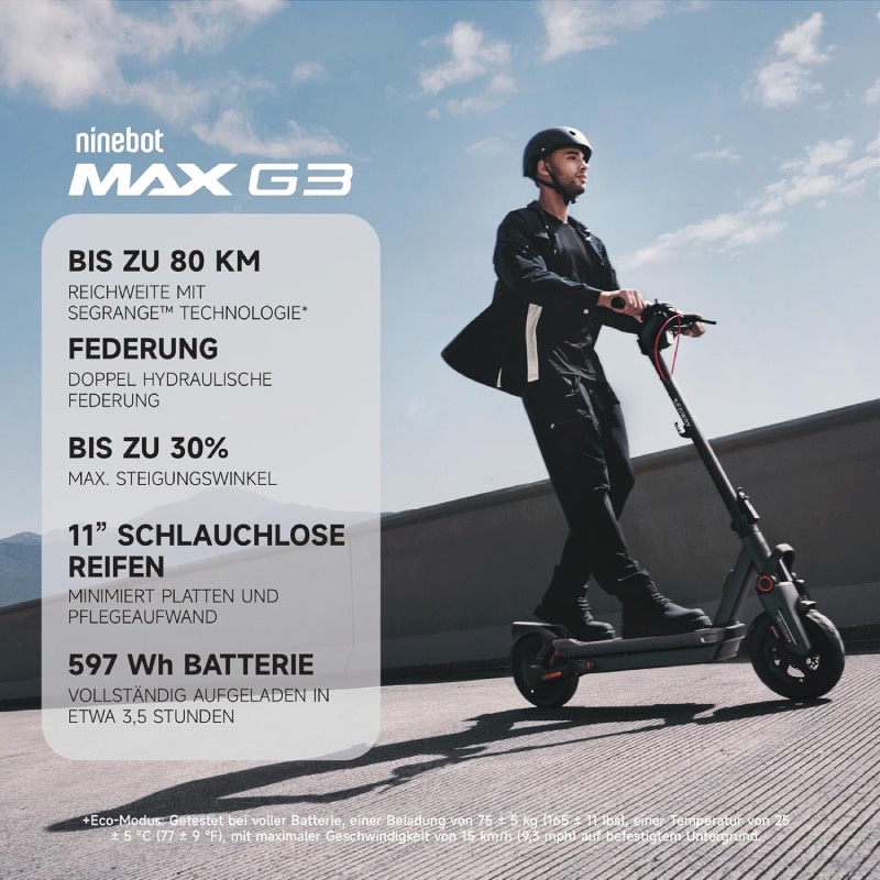 E-Scooter: "MAX G3 D" von Segway-Ninebot im Review von Segway-Ninebot