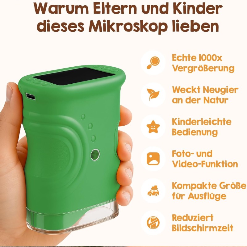 Digital-Mikroskop für Kinder: "1000x Zoom" von Edubini im Review von Edubini