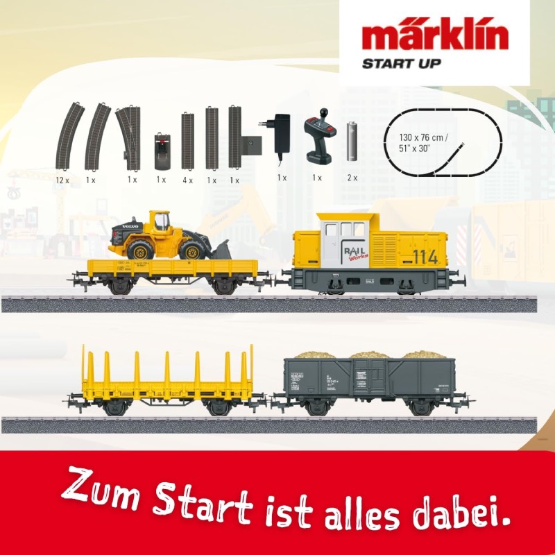 Elektrische Eisenbahn "Start up: Baustelle" von Märklin