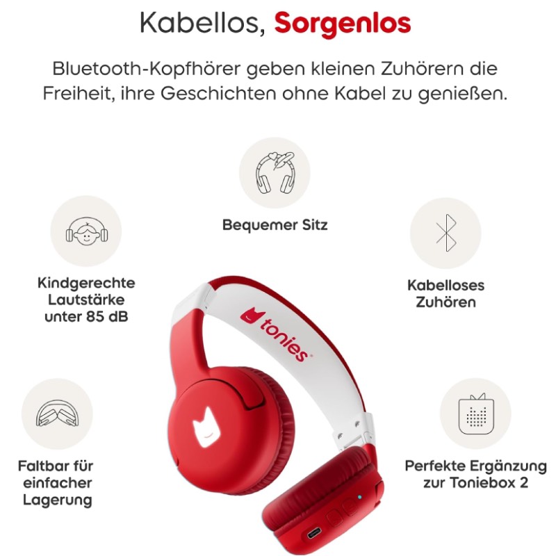 Bluetooth-Kopfhörer: "Rot" von tonies im Review von tonies