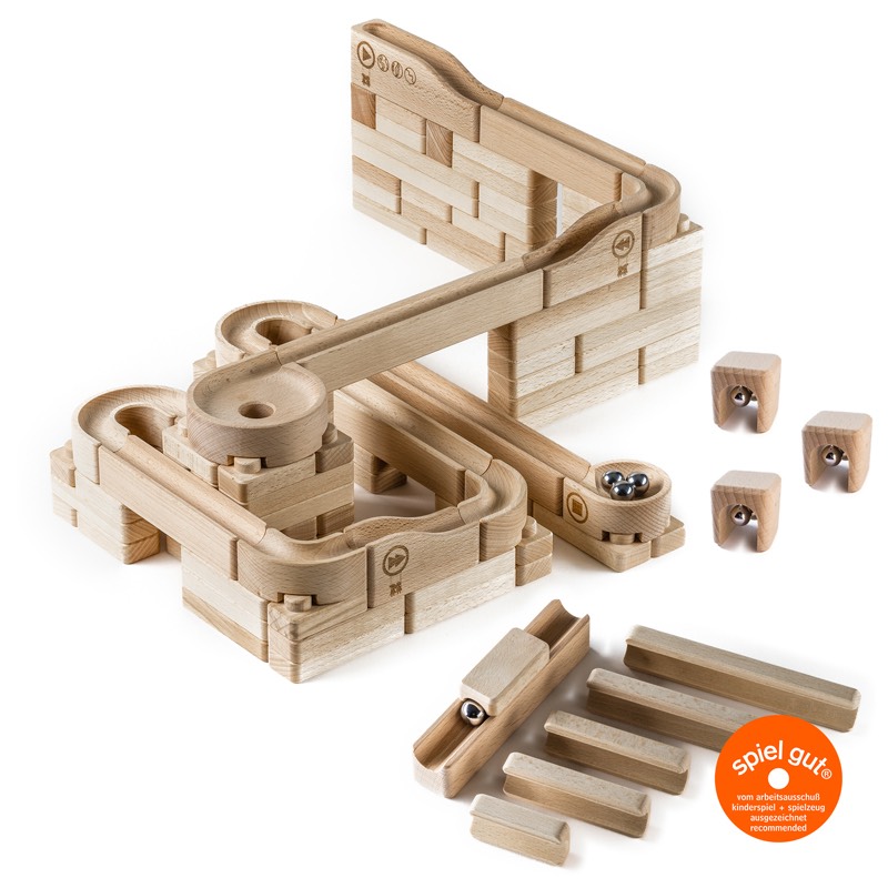 Holz-Murmelbahn "M2 Basis (145 Teile)" von Baumkinder