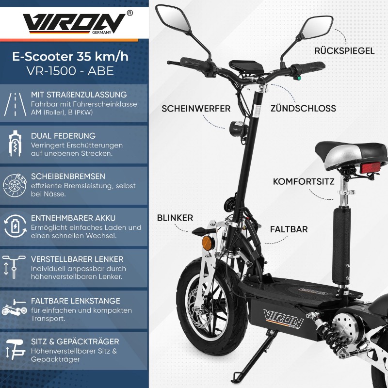 E-Scooter: "VR-1500-EEC" von Viron im Review von Viron