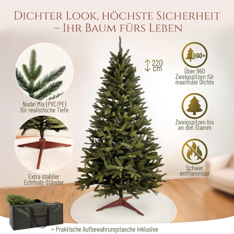 Künstlicher Weihnachtsbaum: "Tannenbaum (220 cm)" von Pure Living im Review von Pure Living